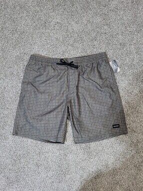 Volcom Mens XL Preston Hybrid Shorts Swim Trunks Drawstring Stretch Pockets